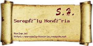 Seregély Honória névjegykártya